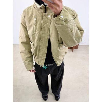 复古Bomber飞行夹克棉服