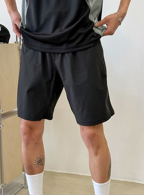 BurnBro运动防晒速干短裤男女夏季宽松休闲训练跑步五分裤健身裤