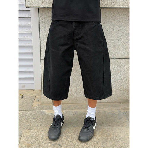 复古水洗全棉380g休闲七分裤