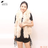 妹妹精品2024 秋冬新款 女狐狸毛皮草马甲 时尚 521C