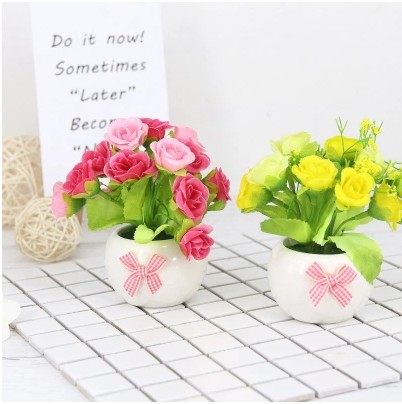 小盆景桌面工艺品假花