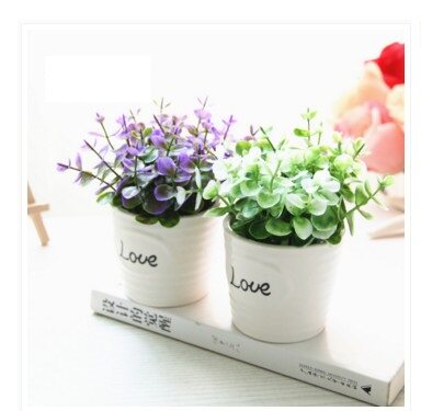 特价小清新Love瓶创意绿植仿真花假花小盆景套装工艺品家居装饰品