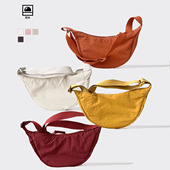 U家同款 跨境25秋冬斜挎包女新潮饺子包尼龙轻便小挎包百搭单肩包