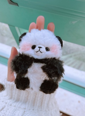 小熊猫耳机壳保护套适用苹果airpods123pro纯手工编织毛绒无线蓝牙个性创意软硅胶包挂件定制可爱新款针织