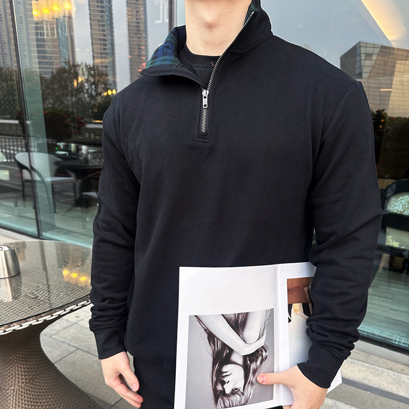 VicxxClothing出品小马家刺绣彩色小马标半拉链针织衫半高领卫衣