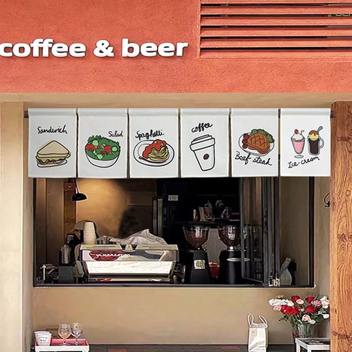 餐饮店布帘定制免打孔专业定制