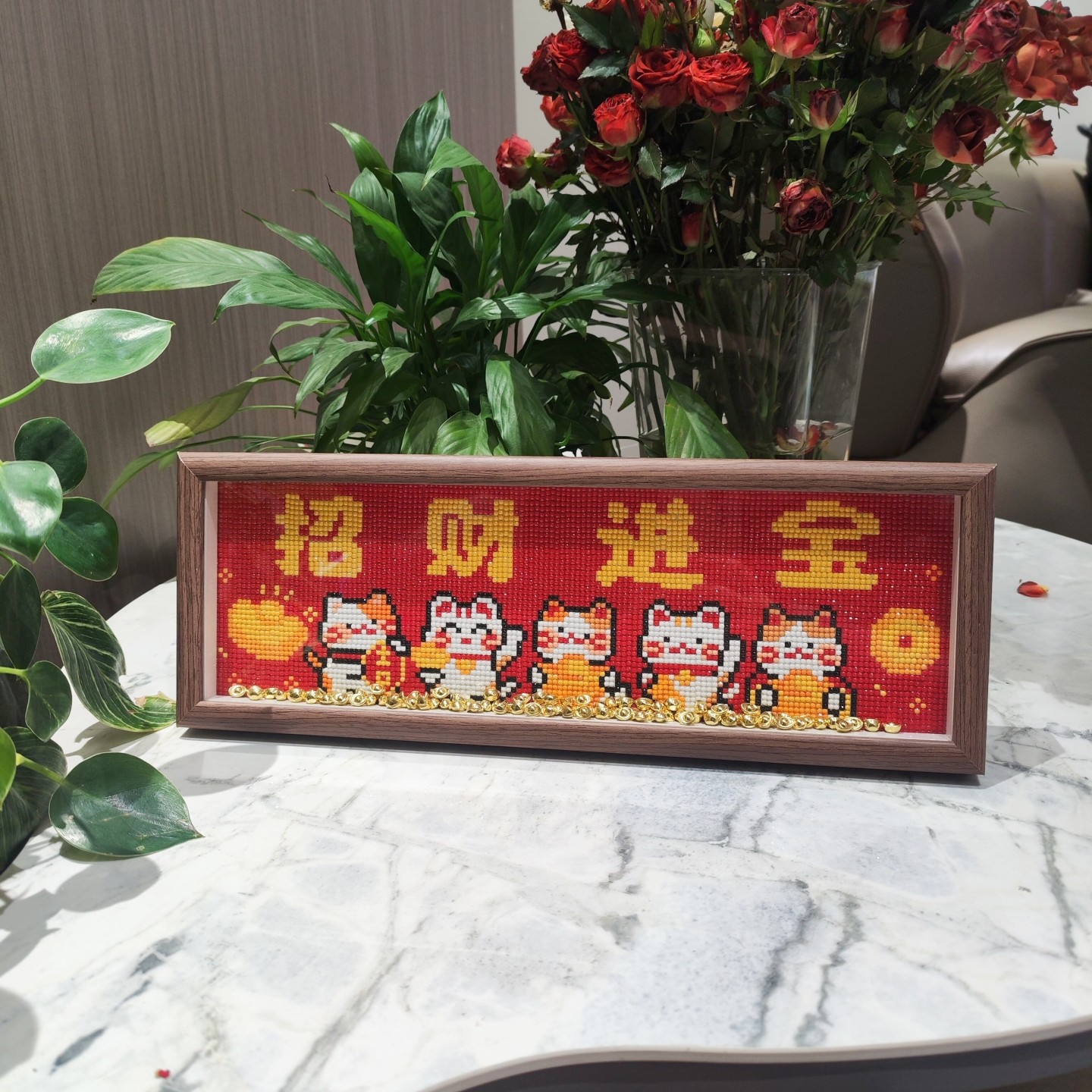 招财进宝招财猫【送画框】可爱卡通猫咪钻石画2026新款手工钻石绣