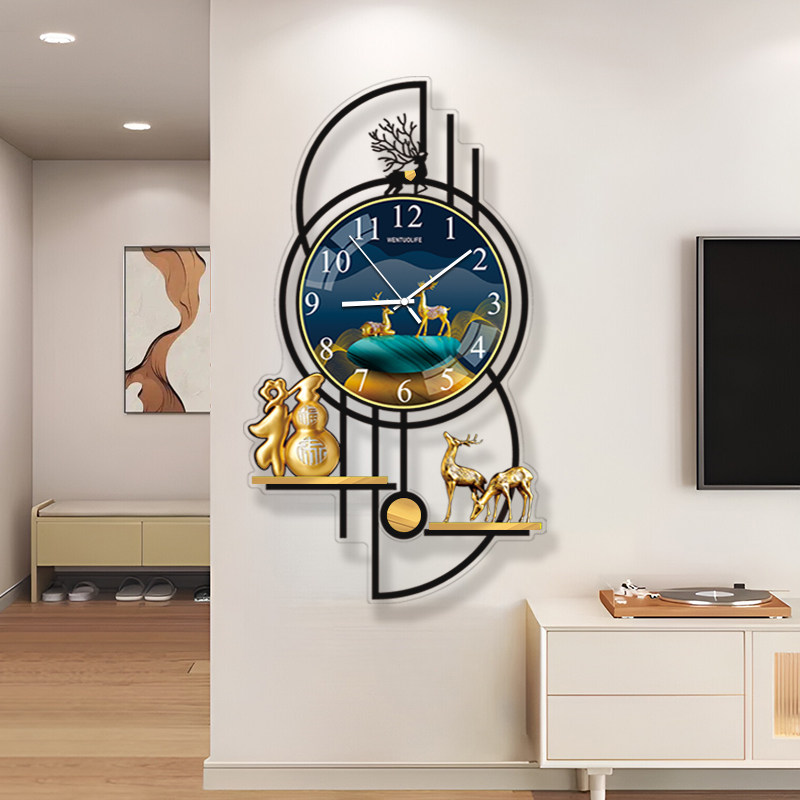 挂钟客厅2025新款创意钟表高级感餐厅装饰表时尚挂钟挂墙家用时钟