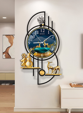 挂钟客厅2026新款创意钟表高级感餐厅装饰表时尚挂钟挂墙家用时钟