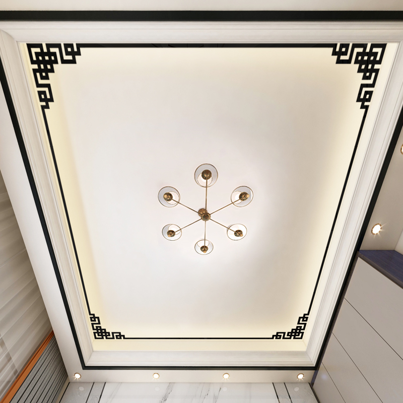 自粘仿古吊顶角花装饰亚克力墙贴