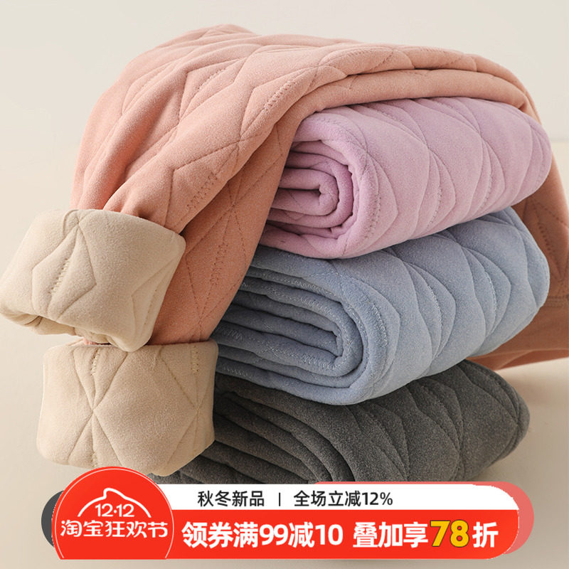 儿童保暖校裤神器内穿女童男童夹棉加厚棉裤冬季蚕丝裤子长裤