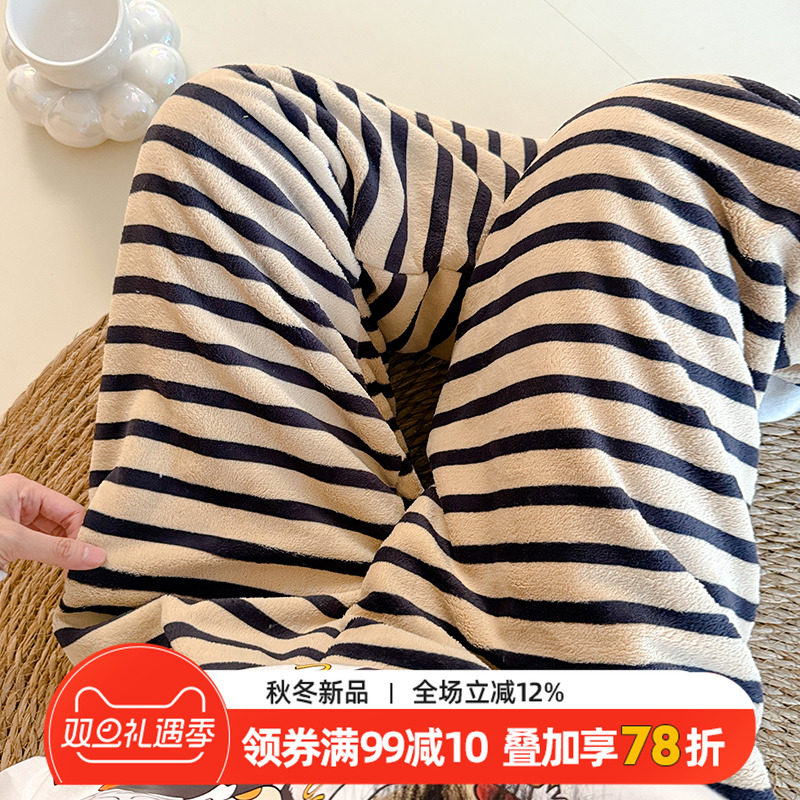 2025冬天新款睡裤女长裤珊瑚绒秋冬季学生宿舍休闲可外穿家居裤子