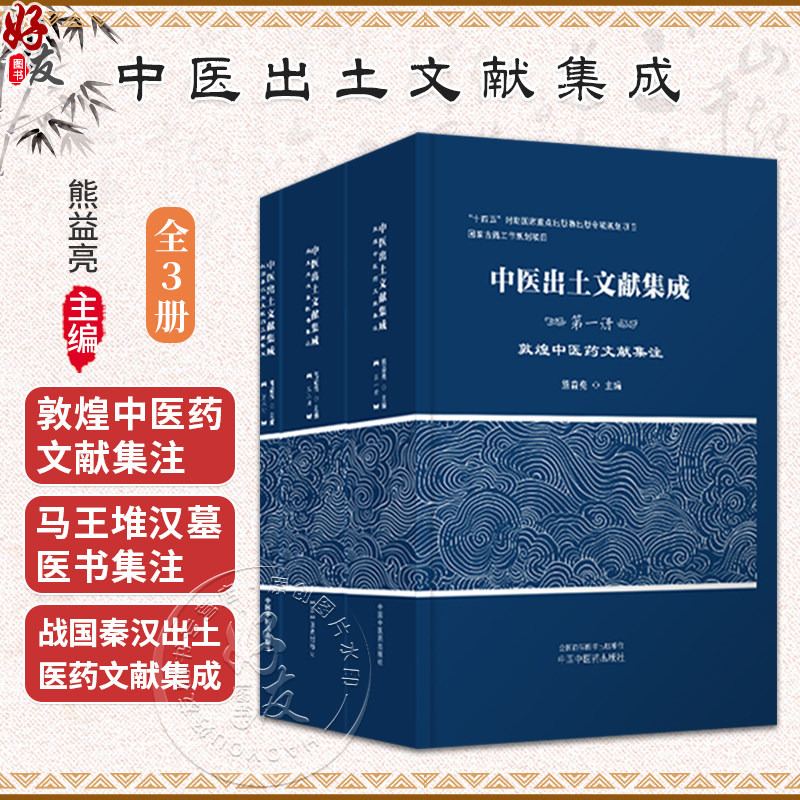 中医出土文献集成(全3册)熊益亮 主编 敦煌中医药文献集注 马王堆汉墓医书集注 战国秦汉出土医药文献集成 中国中医药出版社
