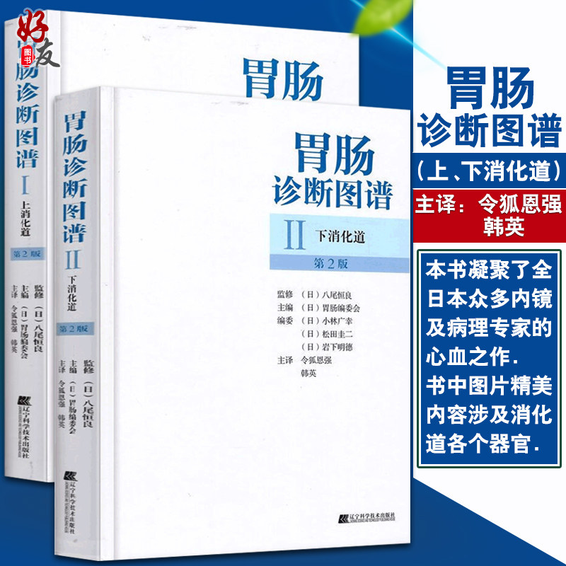 正版2册 胃肠诊断图谱Ⅰ上消化道+胃肠诊断图谱Ⅱ下消化道 胃肠镜图谱消化内科书籍胃肠镜诊断图谱消化内镜书籍辽宁科学技术出版社