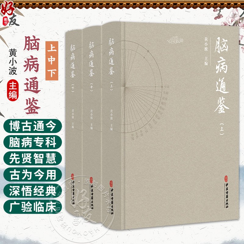 全3册 脑病通鉴(上、中、下)黄小波 主编 中医古籍医学书籍 临床医学 脑髓病证 眩晕病因病机等 9787515222325 中医古籍出版社