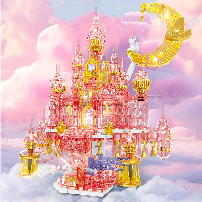 2025新款梦幻城堡模型积木益智玩具拼图女孩摩天轮生日礼物6-12岁