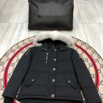 Winter Fox Fur Hooded 3Q Down Jacket Women  Palm Moose