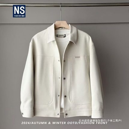 【50白鸭绒】极简风纯色简约百搭裁剪翻领羽绒服外套1020黑色抗寒