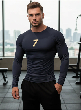 MCPW 运动健身衣服男速干上衣紧身t恤跑步训练长袖秋冬220321A