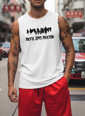 MCPW 休闲背心男运动坎肩透气健身上衣西海岸美式无袖t恤260122A