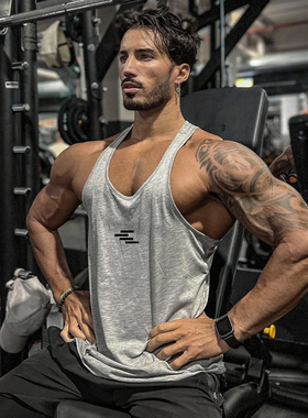 MCPW 工字健身背心男吸汗运动t恤肌肉撸铁训练无袖上衣250412A