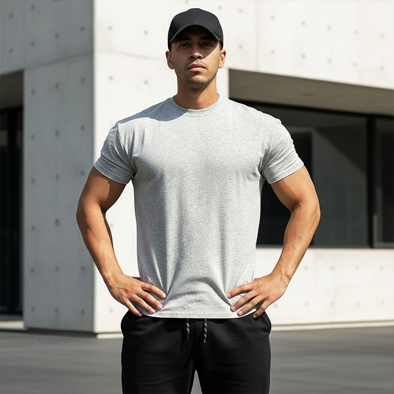 MCPW 纯棉短袖男健身训练上衣夏季吸汗透气百搭圆领休闲运动T恤