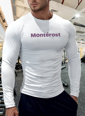 MCPW 速干长袖t恤运动健身跑步紧身打底衫男训练服上衣250903D