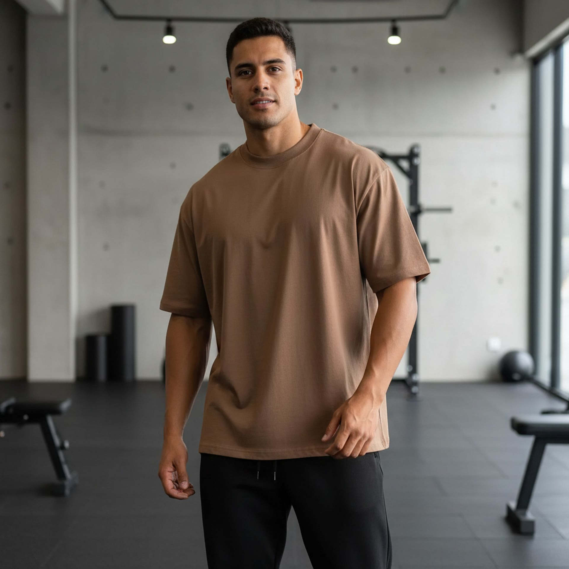 MCPW 美式宽松t恤男纯棉休闲重磅300g圆领夏季吸汗运动健身短袖