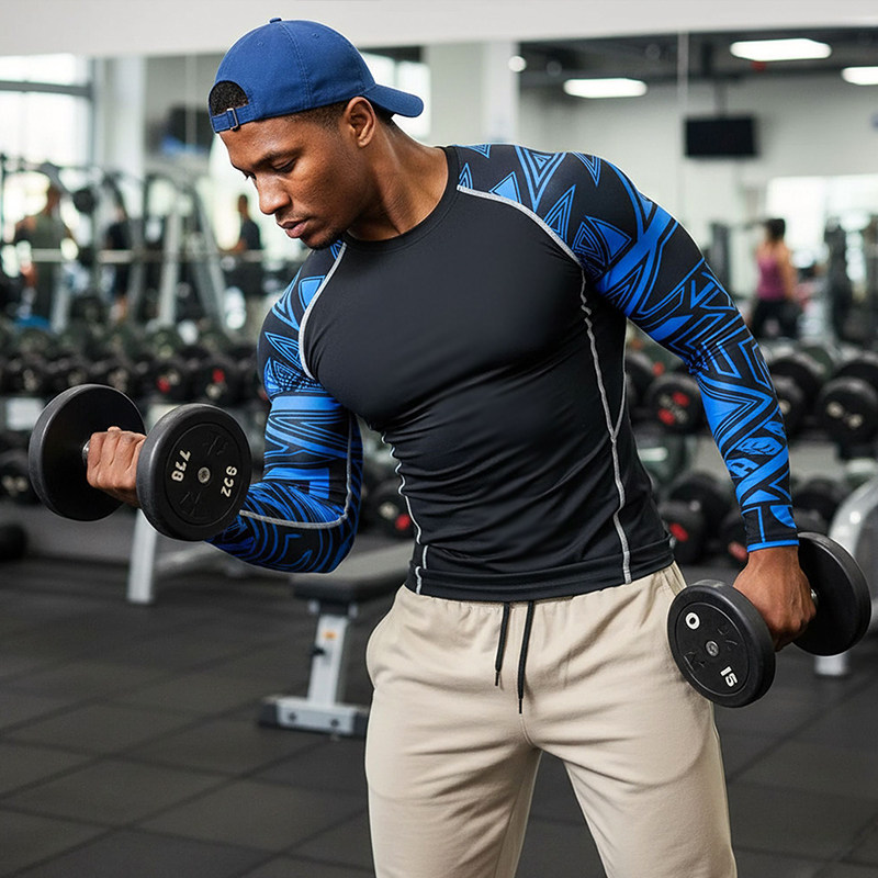 MCPW 肌肉紧身衣男健身长袖pro压缩衣高弹运动透气T恤秋冬训练服