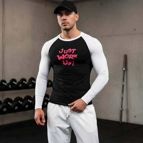 MCPW 速干长袖t恤运动健身紧身衣男透气高弹跑步训练服230620A