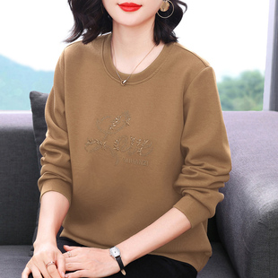 新款 2026春秋装 中老年减龄上衣百搭外穿 打底衫 妈妈洋气卫衣女长袖