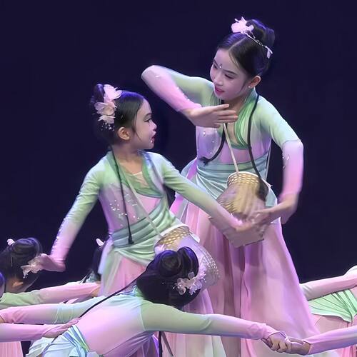 少儿古典舞一叶春茶演出服