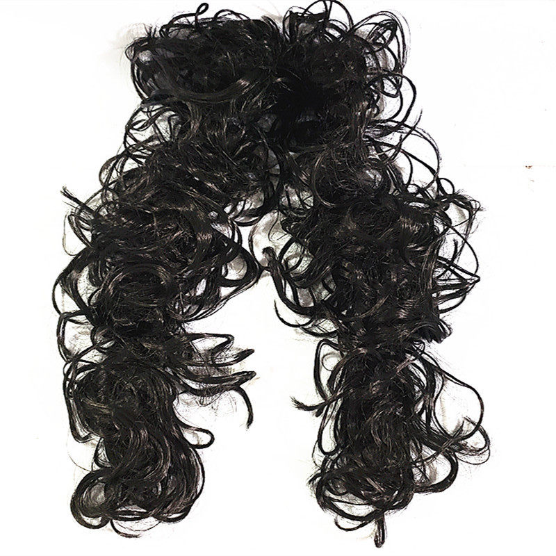 假发弹力软发条古装新娘舞台戏剧造型盘发垫发棕色黑色高温丝