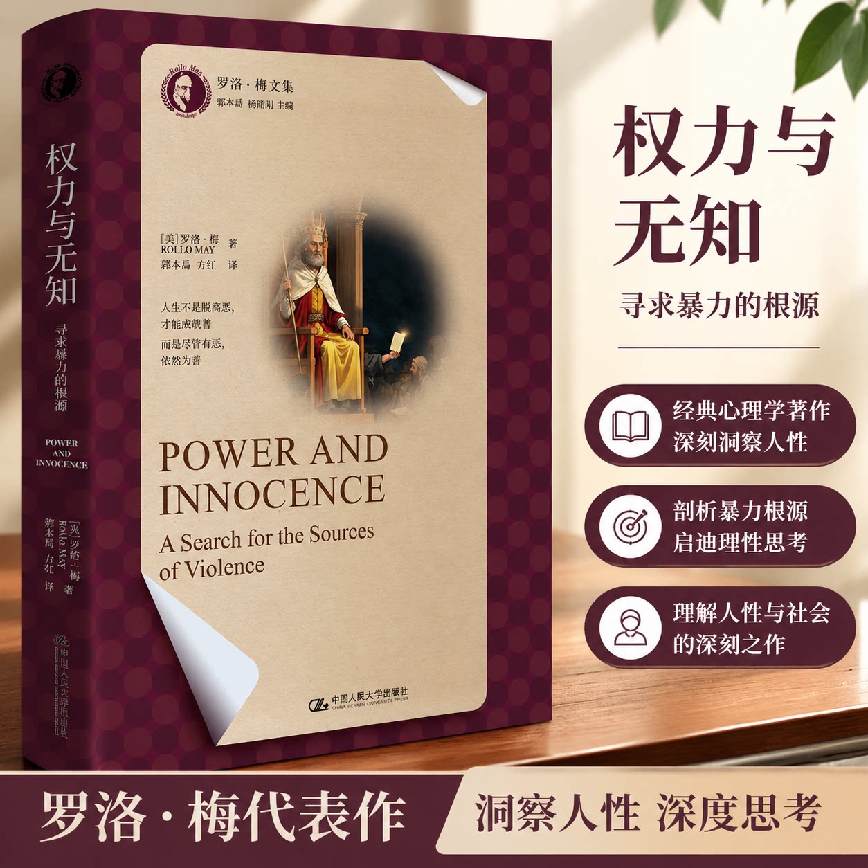 正版 权力与无知:寻求暴力的根源(罗洛·梅文集) 罗洛·梅 著 中国人民大学出版社 9787300336251