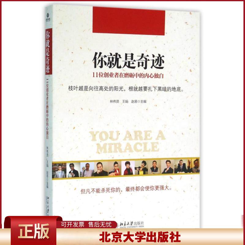正版 你就是奇迹(11位创业者在磨砺中的内心独白) 林伟贤//王娟//赵易 北京大学 9787301267400