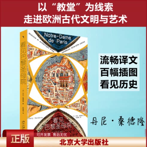 正版 看见巴黎圣母院 一座大教堂的历史与考古 (法)丹尼·桑德隆 著 郑珊珊 译 北京大学出版社 9787301341766