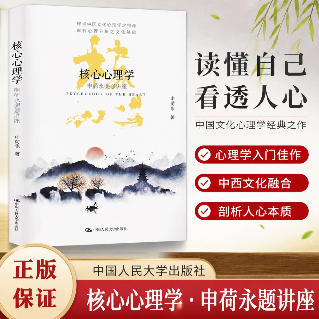 正版 核心心理学 申荷永斐恩讲座 申荷永 中国人民大学出版社 9787300278315