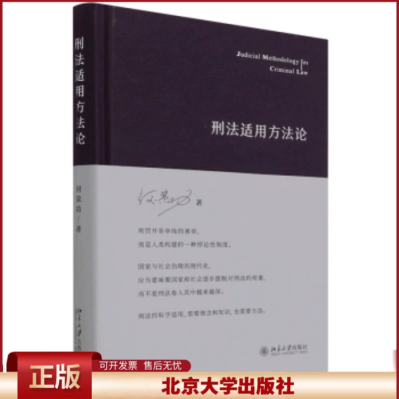 正版 刑法适用方法论 何荣功 北京大学出版社 9787301328262
