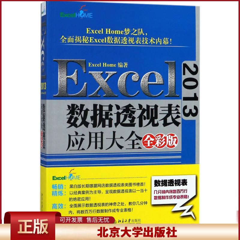 正版 Excel2013数据透视表应用大全（全彩版） Excel 北京大学出版社 9787301291948