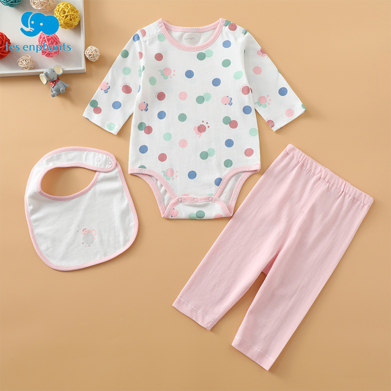 秋冬婴儿长袖女宝宝围兜包屁衣