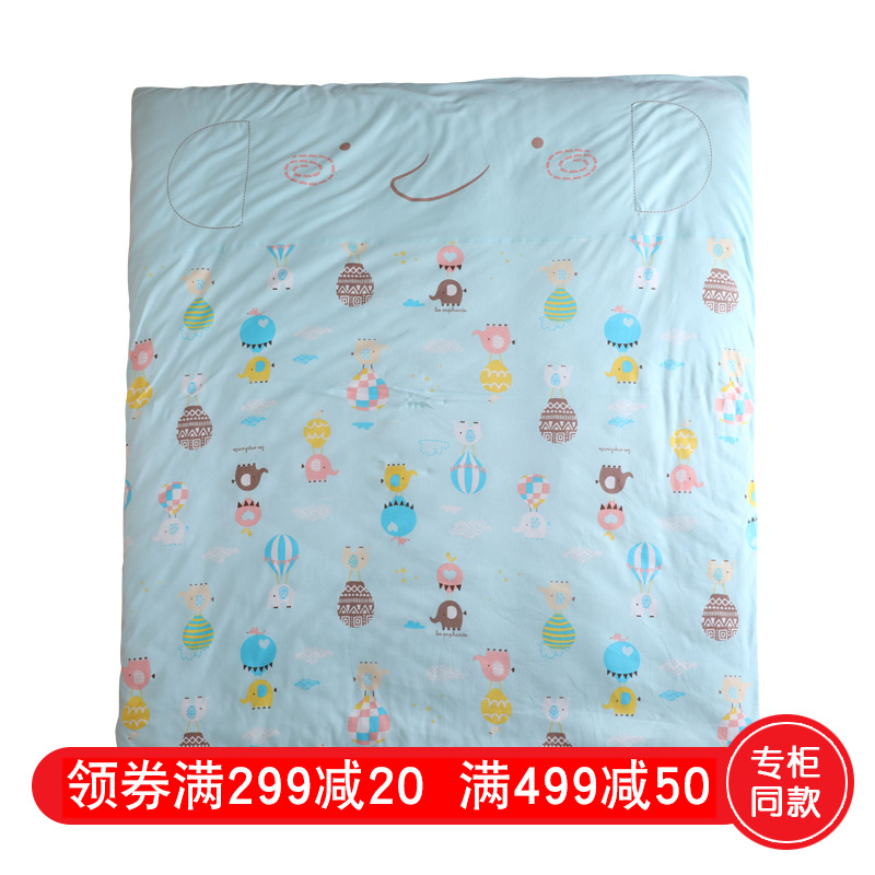 丽婴房婴儿宝宝秋冬纯棉针织双胆两用儿童被子厚胆可脱幼儿园被子