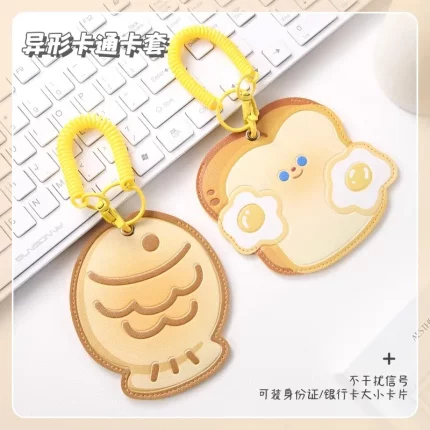 创意卡通鲷鱼烧饭卡公交卡套校园卡长方形可爱卡套身份证保护套