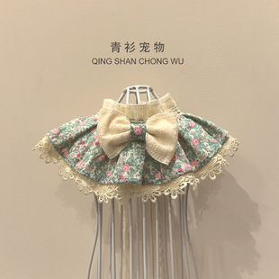 【青衫宠物】原创猫咪围脖宠物饰品蝴蝶结布偶领结狗狗衣服口水巾
