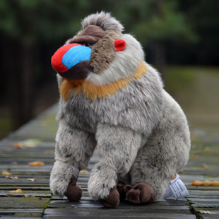 仿真山魈毛绒玩具出口猴子玩偶灵长类动物狒狒公仔生日礼物送礼品