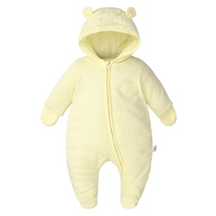 婴儿夹棉连体衣秋冬季纯棉加厚男女宝宝冬装新生儿外出抱衣服包脚