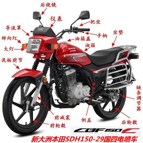 新大洲本田摩托导流罩仪表壳大灯