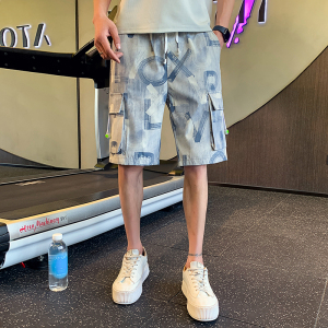 夏季精神小伙男士休闲短裤  男生裤子沙滩裤宽松薄款1003-1A30P48图片