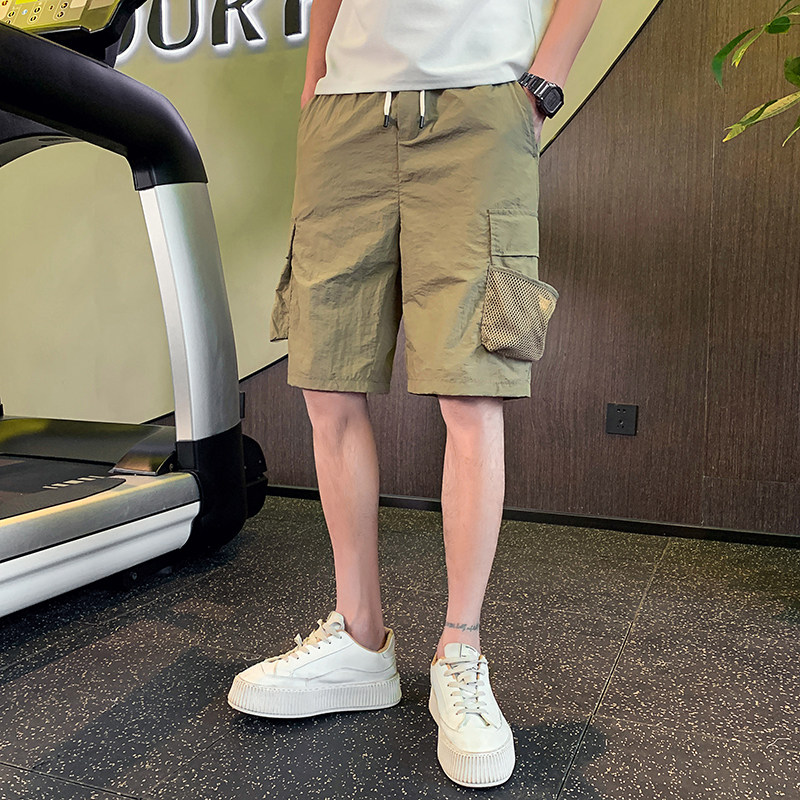 夏季男士精神小伙速干短裤男生工装五分裤直筒运动1003-1A38P48,男装休闲裤,星座1003-1