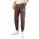冬季加绒新款潮男运动裤男生修身小脚裤美式休闲裤1003-1A76P68，男装休闲裤，星座1003-1