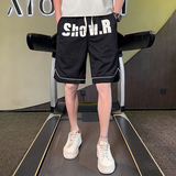 夏季男士五分裤透气男生字母短裤中裤潮流休闲裤1003-1A35P48，男装休闲裤，星座1003-1